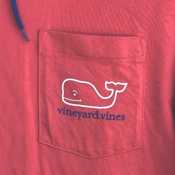 Vineyard Vines Long Sleeve Logo Pocket Tee Hoodie - Picture 2 of 7
